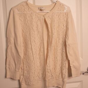 LOFT Lace Cardigan XL